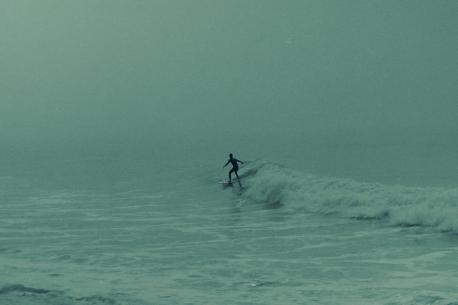 Person surfing a wave