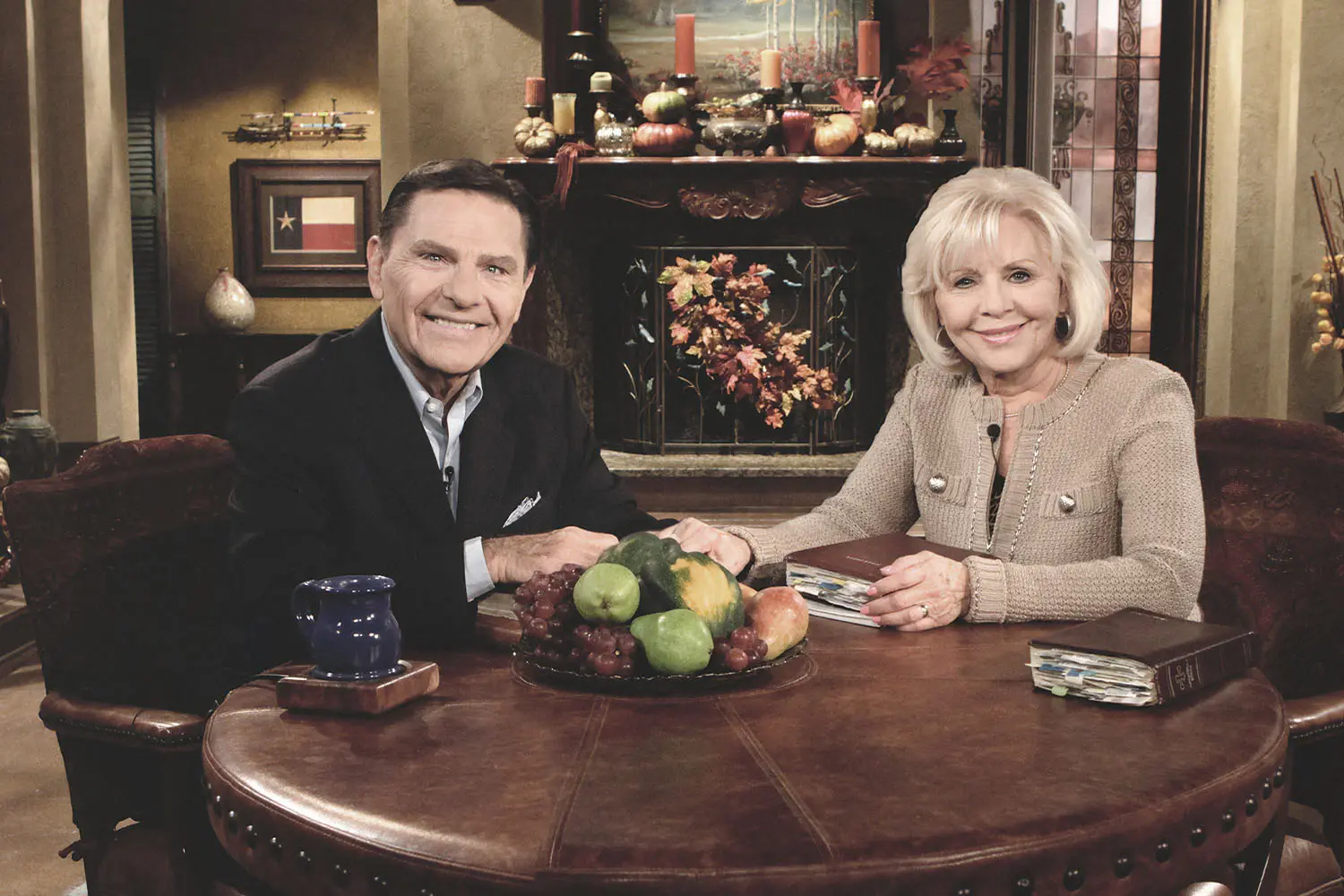 Kenneth and Gloria Copeland on BVOV set