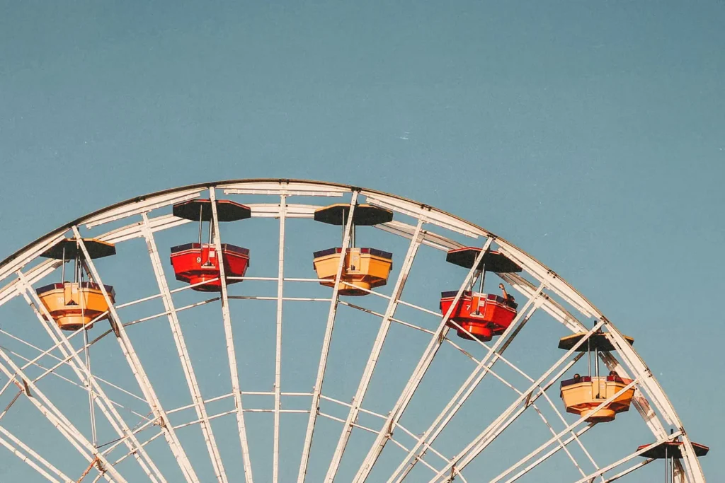 top of a ferris wheel