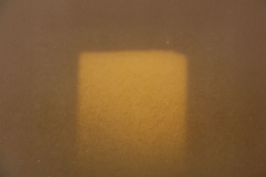 Light shining on a wall