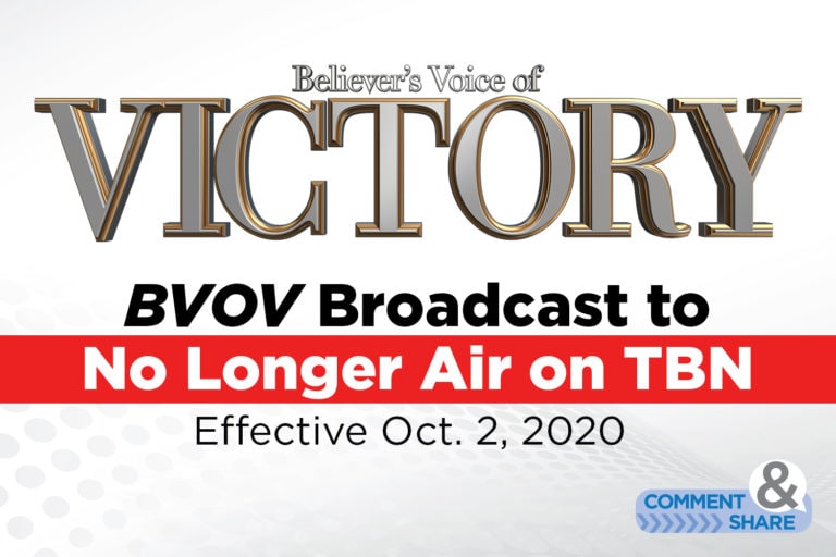The BVOV Broadcast to No Longer Air on TBN