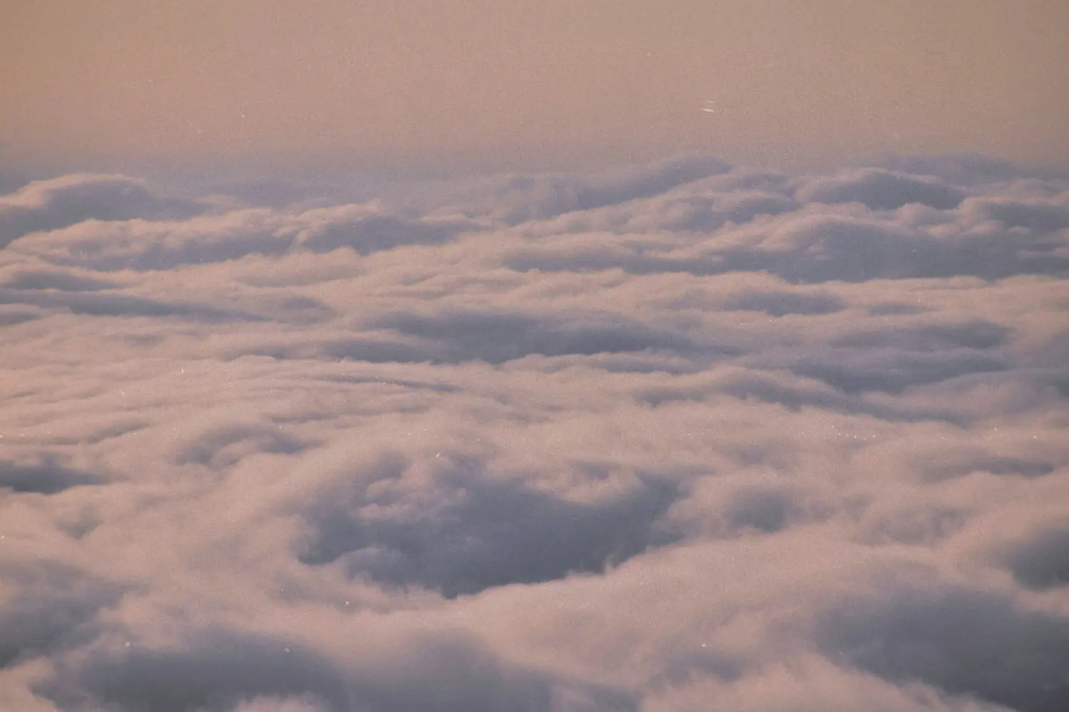 View of clouds from above