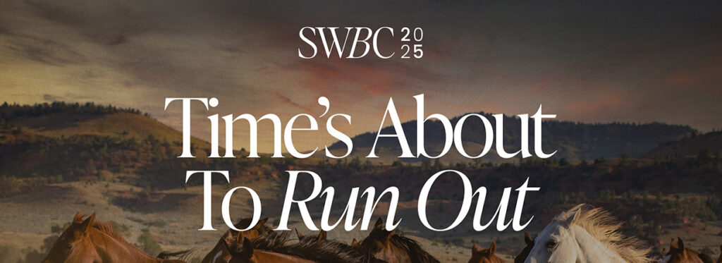 A banner from Kenneth Copeland Ministries and SWBC 2025 about finding time to register.