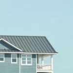 pale blue beach house