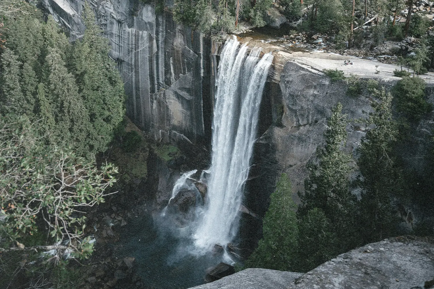 Cliff with a waterfall