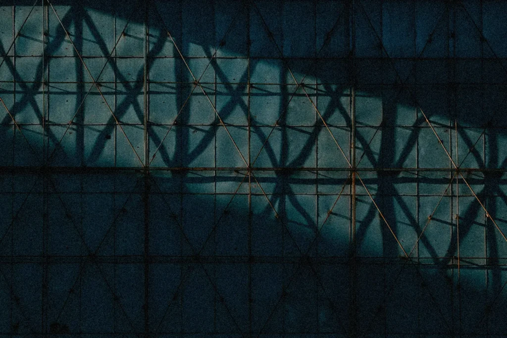 shadow on metal wall