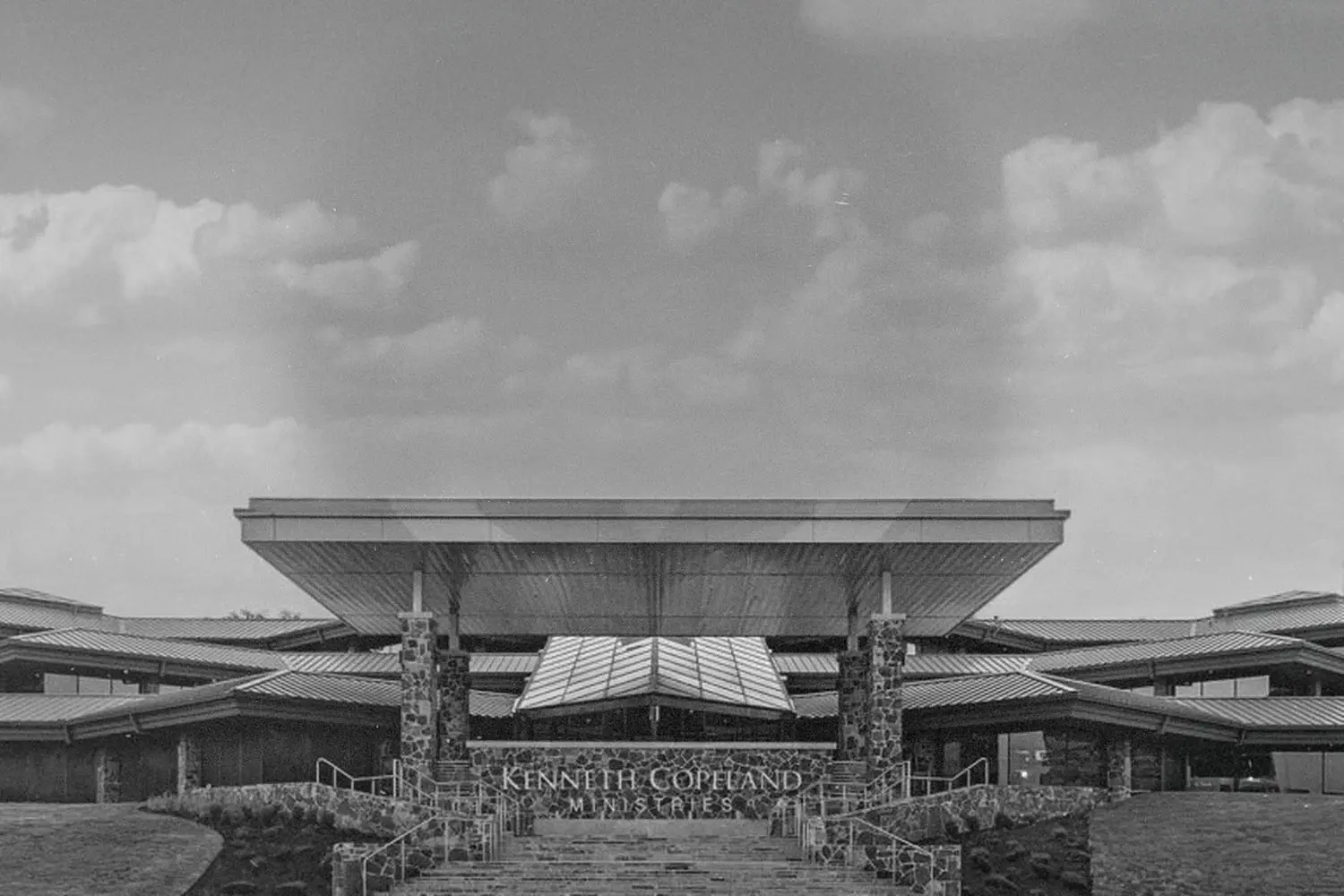 The front of Kenneth Copeland Ministries Headquarters building
