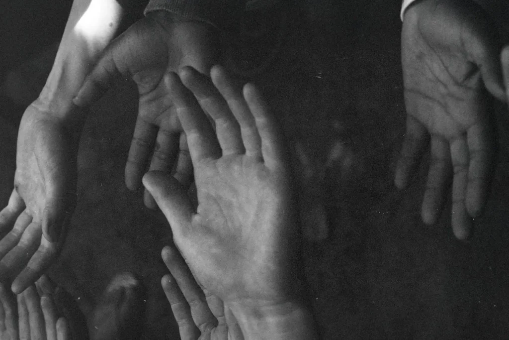 Close-up of open hands